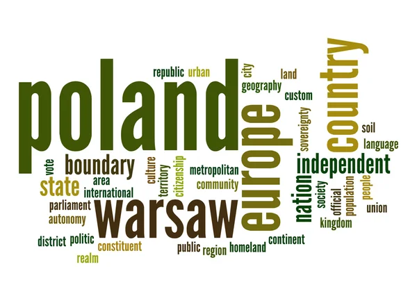 Chmura słowa Polska — Zdjęcie stockowe