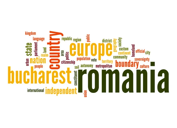 Rumunia słowo chmura — Zdjęcie stockowe
