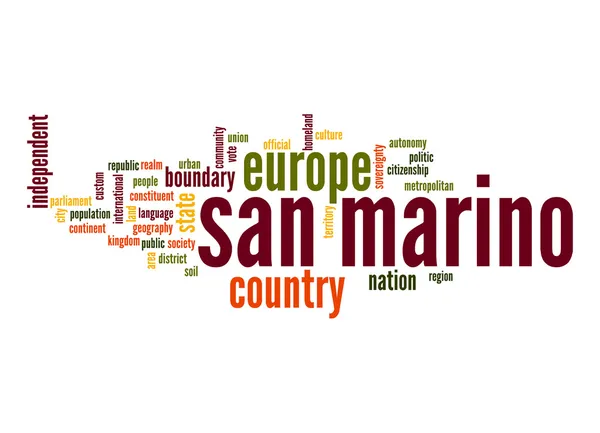 San Marino word cloud — Stockfoto