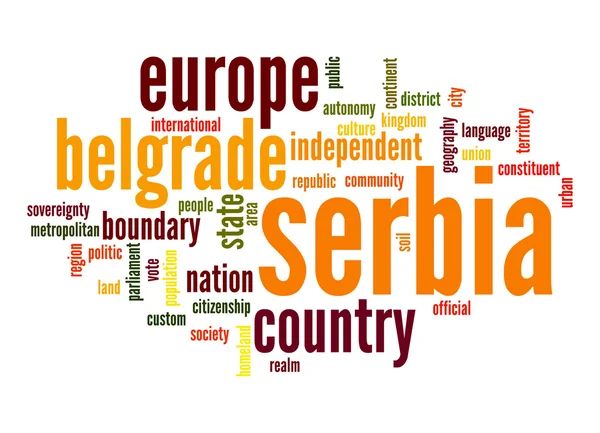 Serbia word cloud — Stock Photo, Image