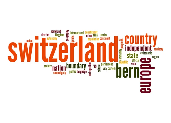 Zwitserland word cloud — Stockfoto