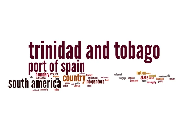 Trinidad en tobago word cloud — Stockfoto