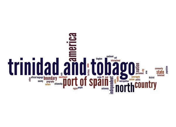 Trinidad en tobago word cloud — Stockfoto