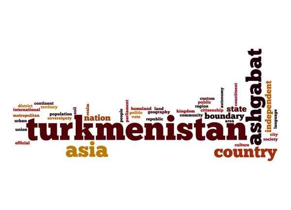 Turkmenistan word cloud — Stockfoto
