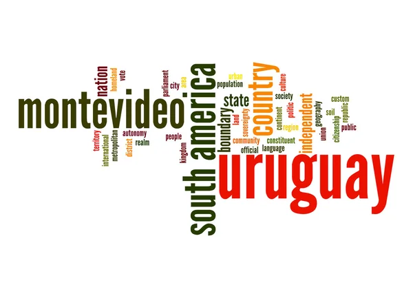 Chmura słowa Urugwaju — Zdjęcie stockowe