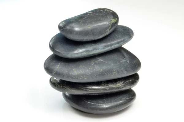 Stack of black stones — Stock Photo, Image