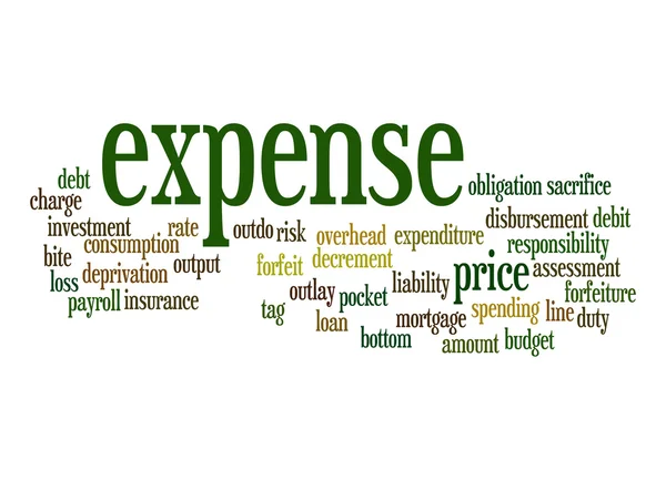 Expense word cloud — Stock Photo, Image