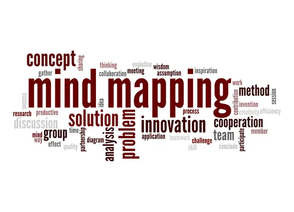 Mind mapping word cloud — Stock Photo, Image