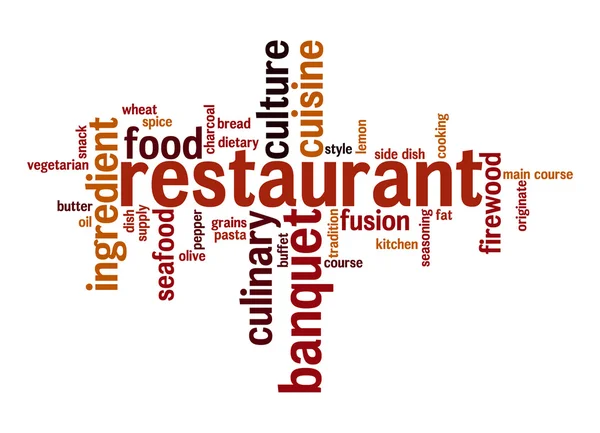 Restaurant word cloud — Stock Photo, Image