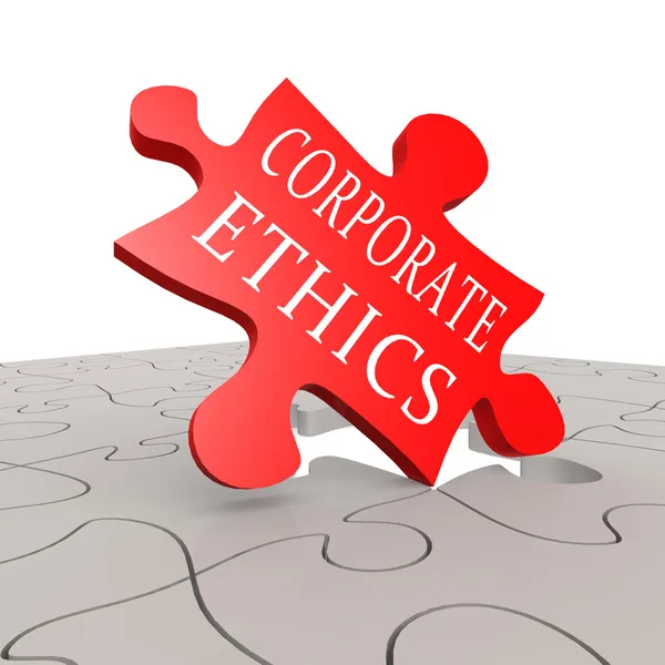 Corporate ethics puzzle — Zdjęcie stockowe