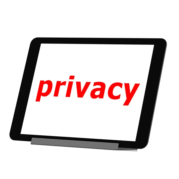 Tabletki prywatności — Zdjęcie stockowe