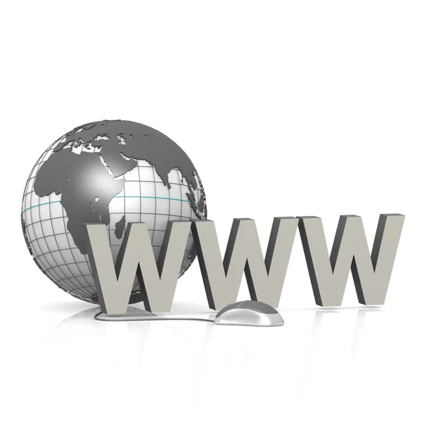 WWW with globe — Stock Photo, Image