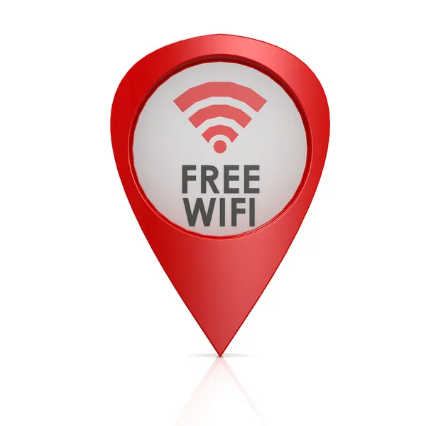 Puntatore rosso wifi gratuito — Foto Stock