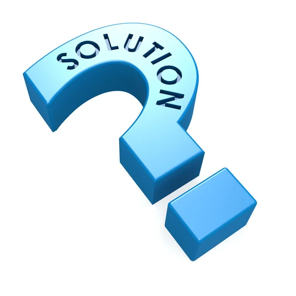 Blue solution isolated question mark — Stock Photo, Image