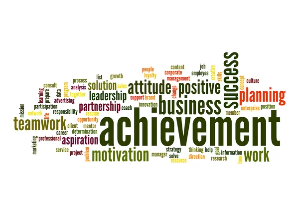 Achievement word cloud — Stock Photo, Image