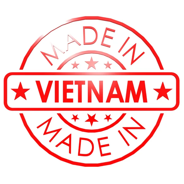 Зроблено в В'єтнам червоною печаткою — стокове фото