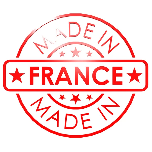 Fabricado en Francia sello rojo — Foto de Stock