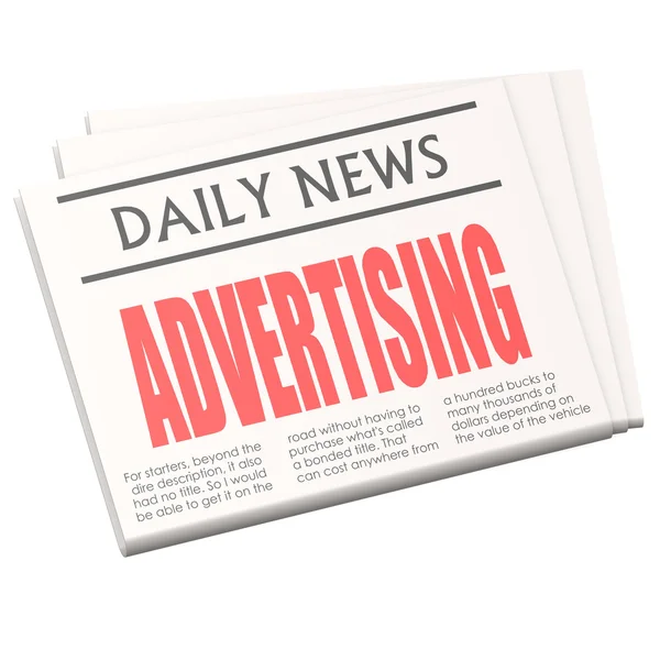 Newspaper advertising — Stock Photo, Image