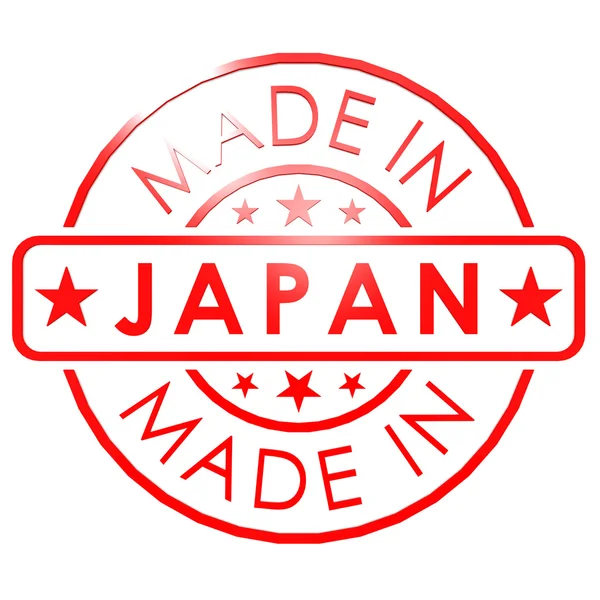Made in Japan sigillo rosso — Foto Stock