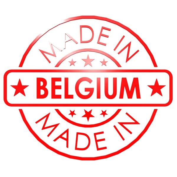 Made in Belgium sigillo rosso — Foto Stock