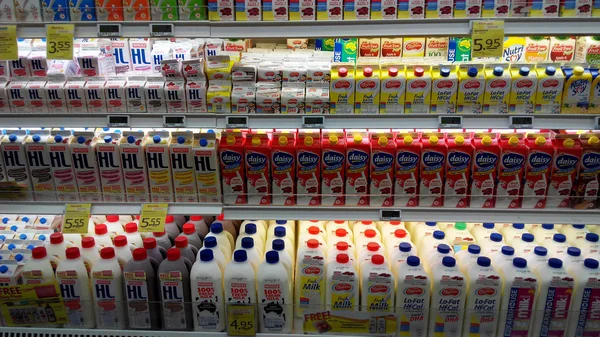 Various of milks in market — Stock Photo, Image