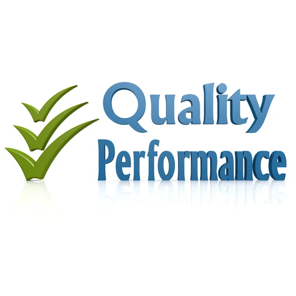 Marque el rendimiento de calidad — Foto de Stock