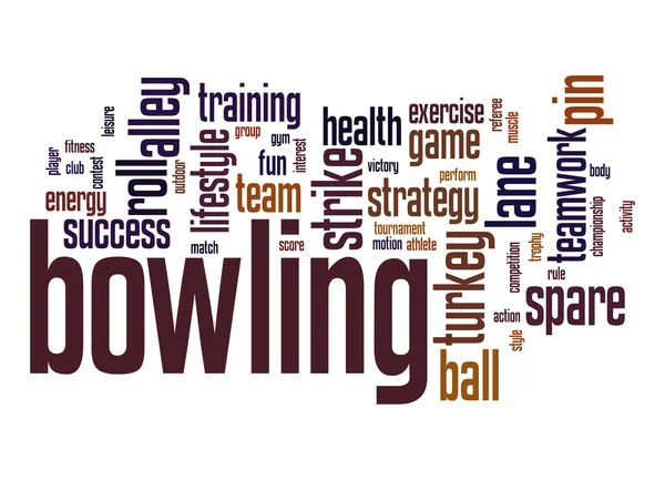 Awan kata Bowling — Stok Foto