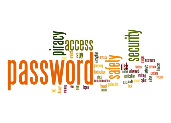 Password word cloud — Stock Photo, Image