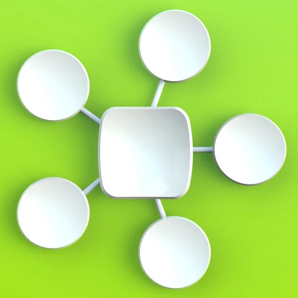 Diagramma a catena con sfondo di colore verde — Foto Stock