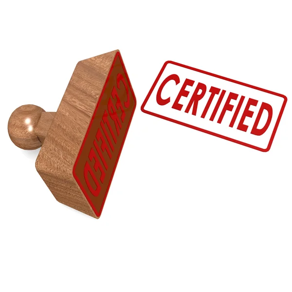 Certifierad stämpel — Stockfoto