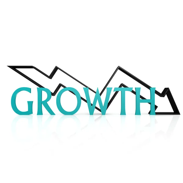 Growth down arrow — Stock Photo, Image
