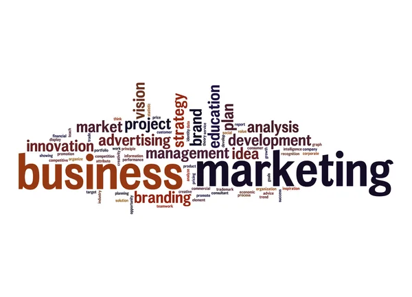 Business marketing mot nuage — Photo