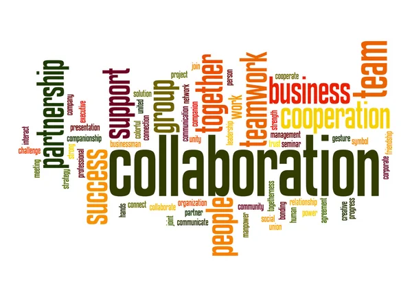Collaboration word cloud — Stock Photo, Image
