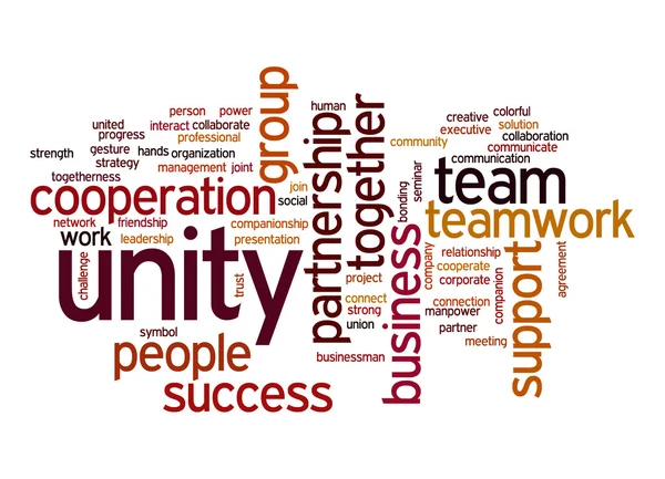 Unity word cloud — Stock Photo, Image