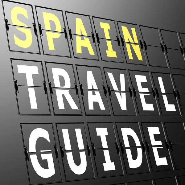Aeropuerto mostrar guía de viaje de España — Foto de Stock