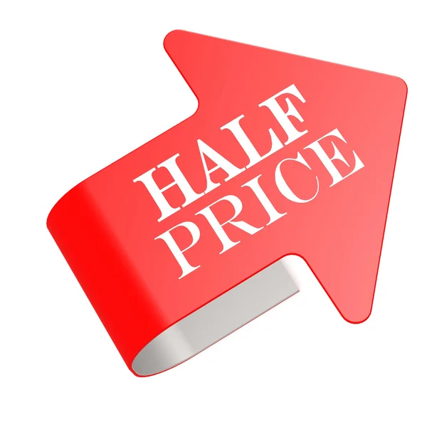 Half price twist label — Stock Photo, Image