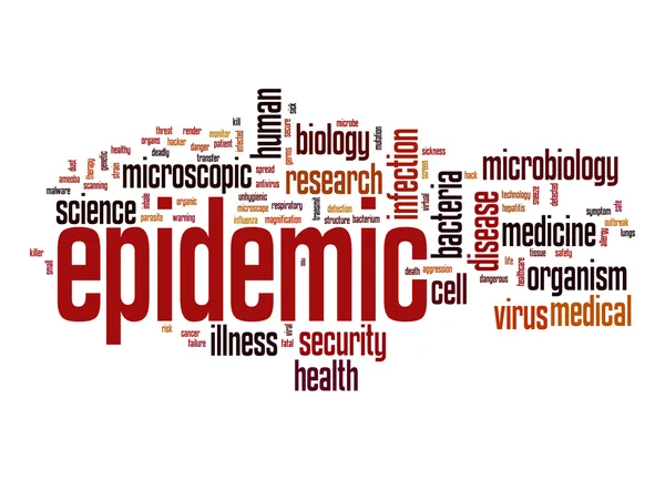 Epidemisk word cloud — Stockfoto