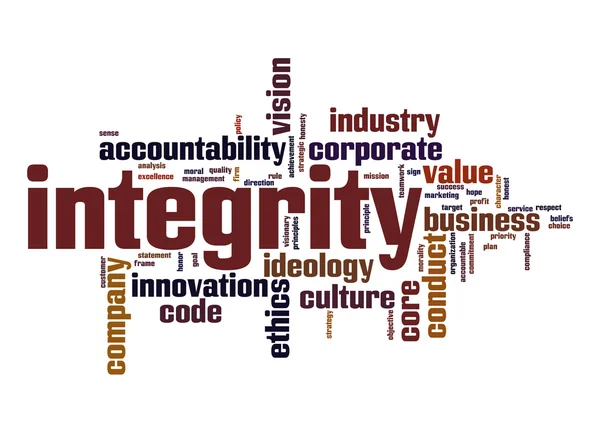 Integrity word cloud — Stock Photo, Image