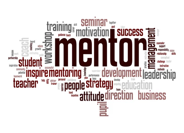 Nube de palabras de mentor —  Fotos de Stock