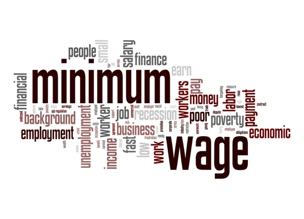 Nube de palabra salario mínimo — Foto de Stock