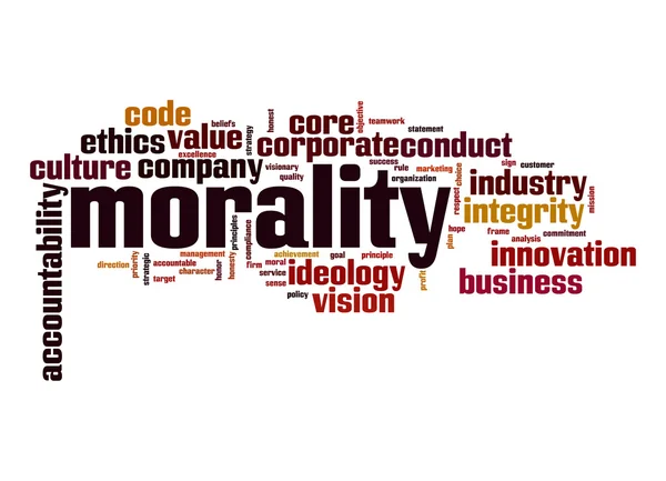 Morality word cloud — Stock Photo, Image