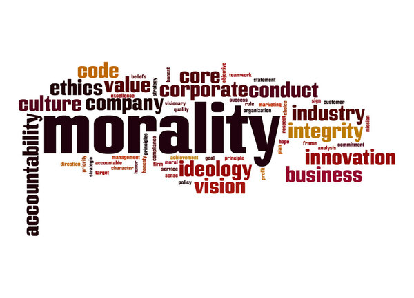 Morality word cloud