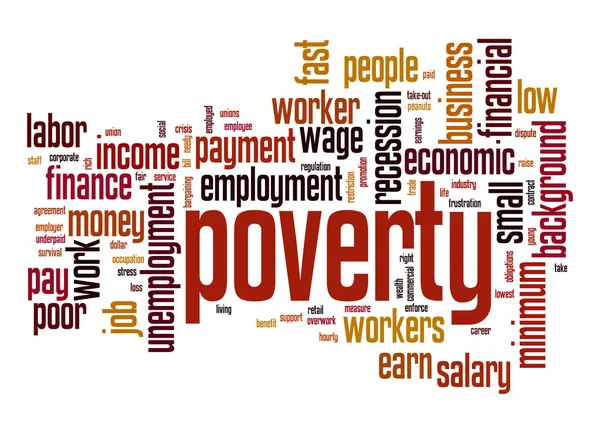 Poverty word cloud — Stock Photo, Image