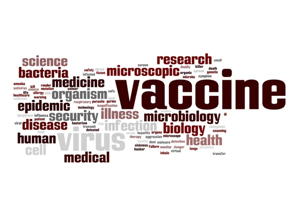 Vaccin word cloud — Stockfoto