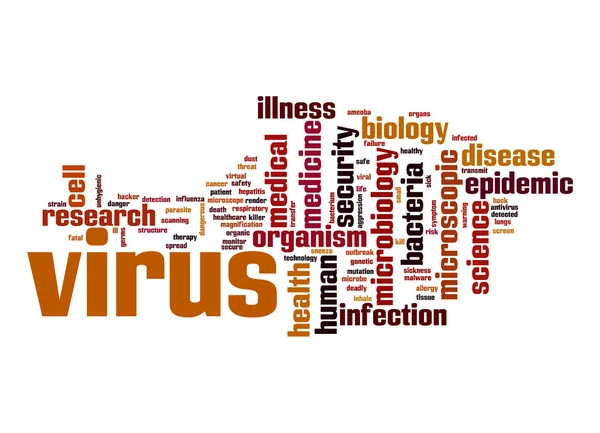 Virus word cloud — Stock Photo, Image
