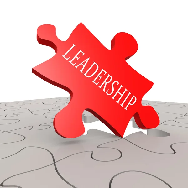 Quebra-cabeça de liderança — Fotografia de Stock