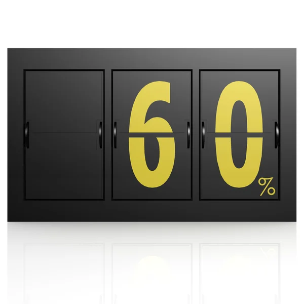 Airport display board 60 percent — Stock Photo, Image