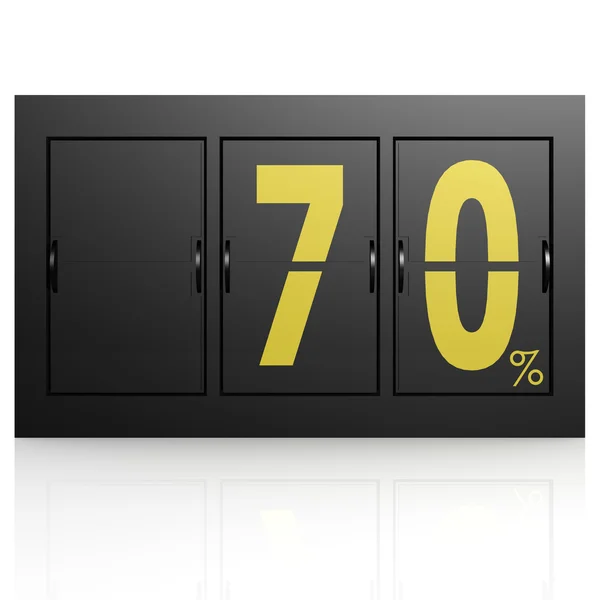 Airport display board 70 percent — Stock Photo, Image