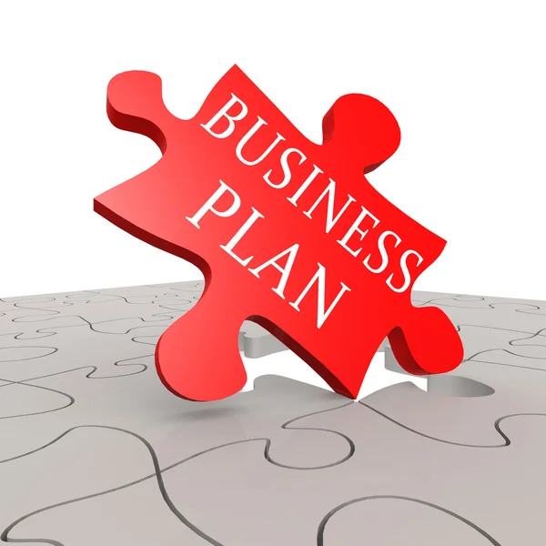 Business plan puzzel — Stockfoto