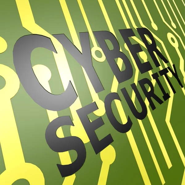 PCB Board with cyber security — Stock Photo, Image